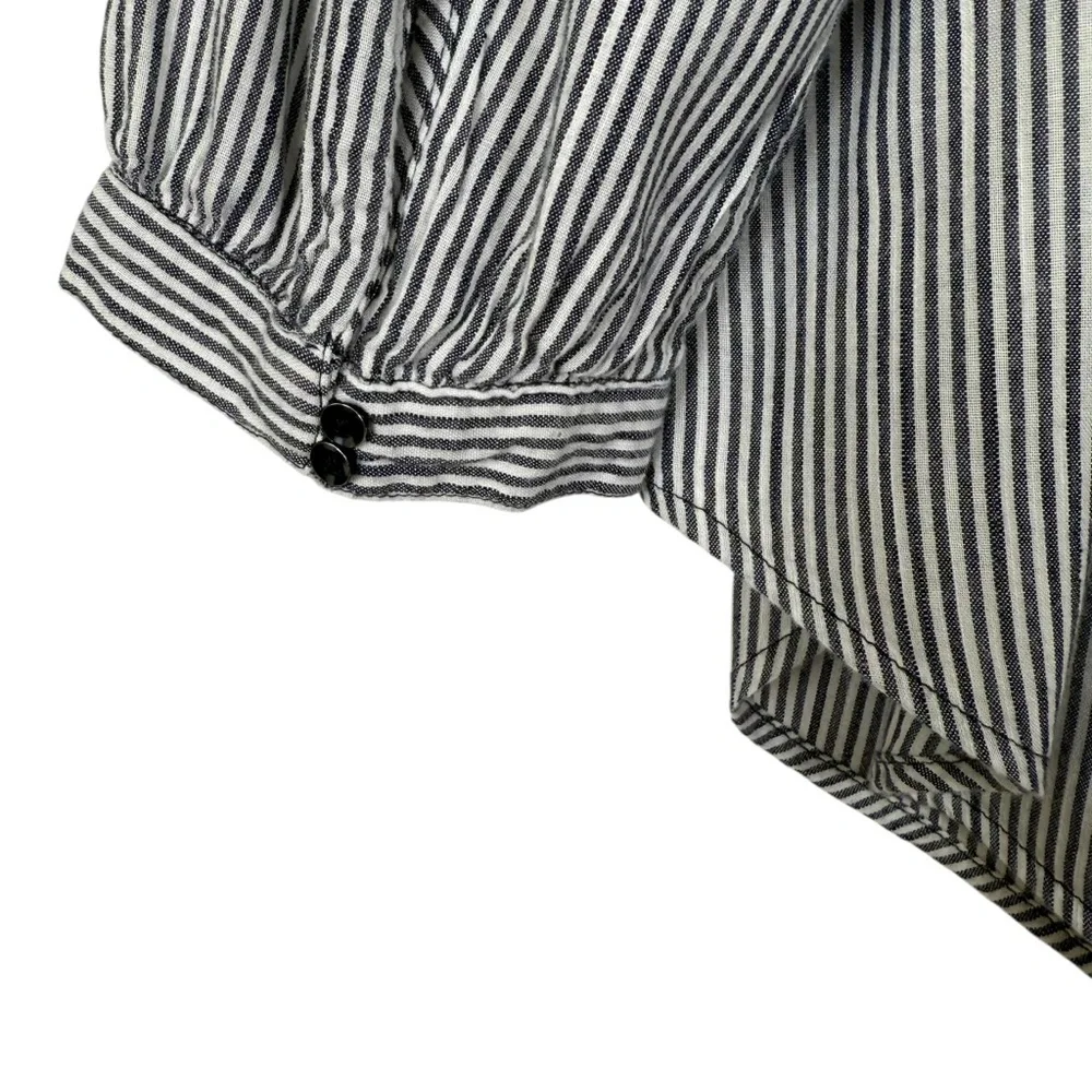 St. John’s Bay Navy Blue White Stripe Peasant Blouse – Size L